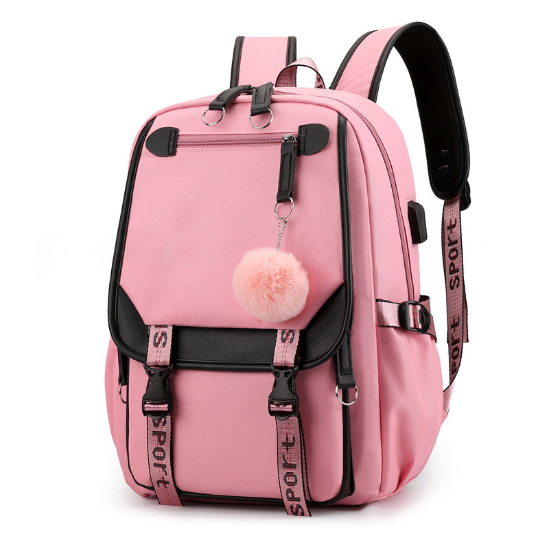 1Denim backpack, large capacity