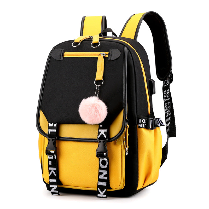 1Denim backpack, large capacity