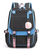 1Denim backpack, large capacity