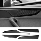 Dry Carbon Fiber Door Panel Trim Covers for Model Y Juniper