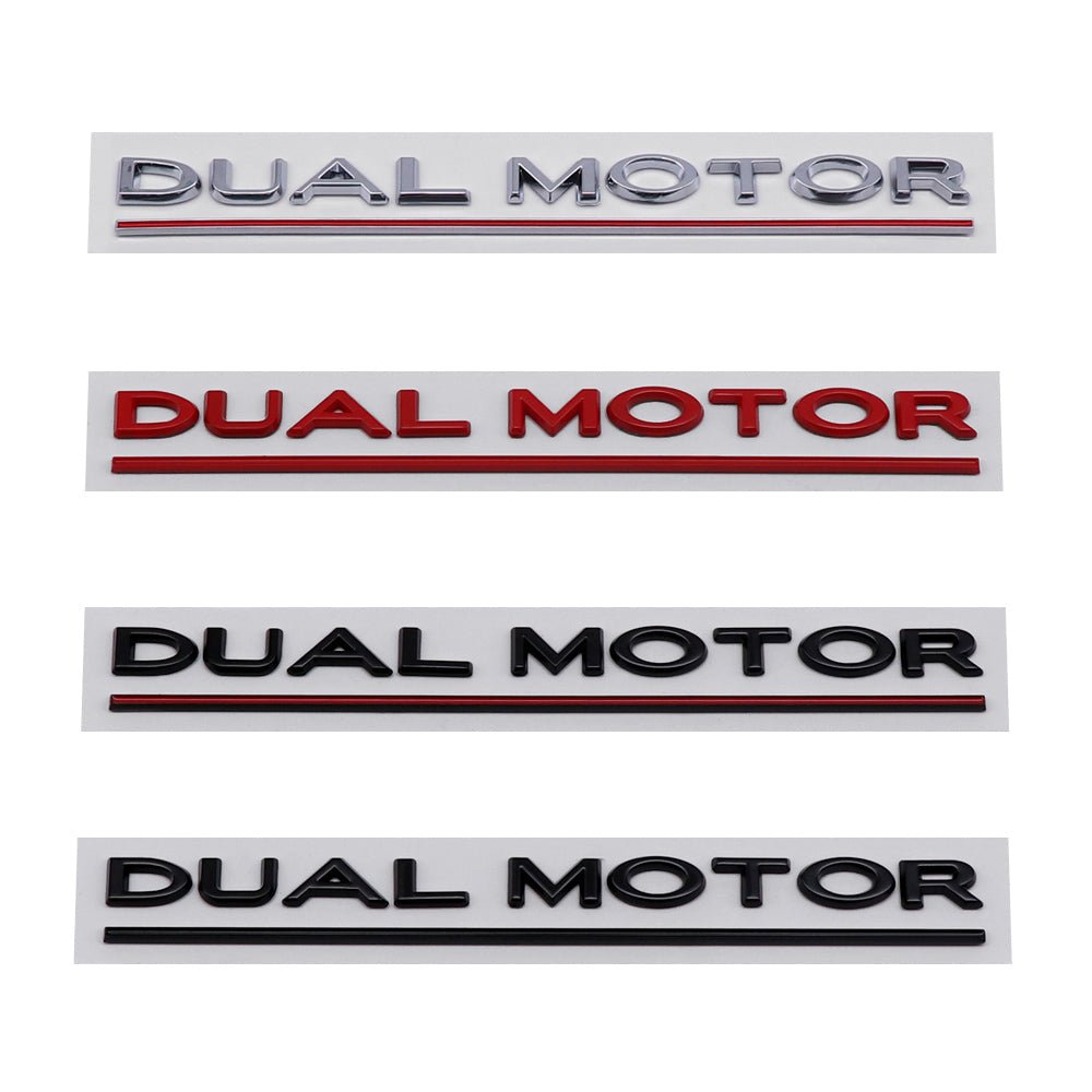 'Dual Motor' Decal Rear Trunk Emblem For Tesla All Model 3 Y S X