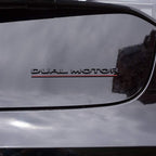 'Dual Motor' Decal Rear Trunk Emblem For Tesla All Model 3 Y S X