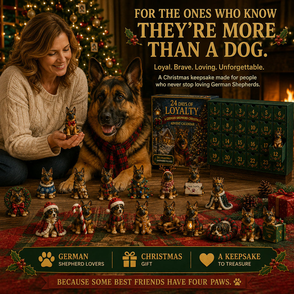 German Shepherd Advent Calendar 2026 - 24 German Shepherd Figurines