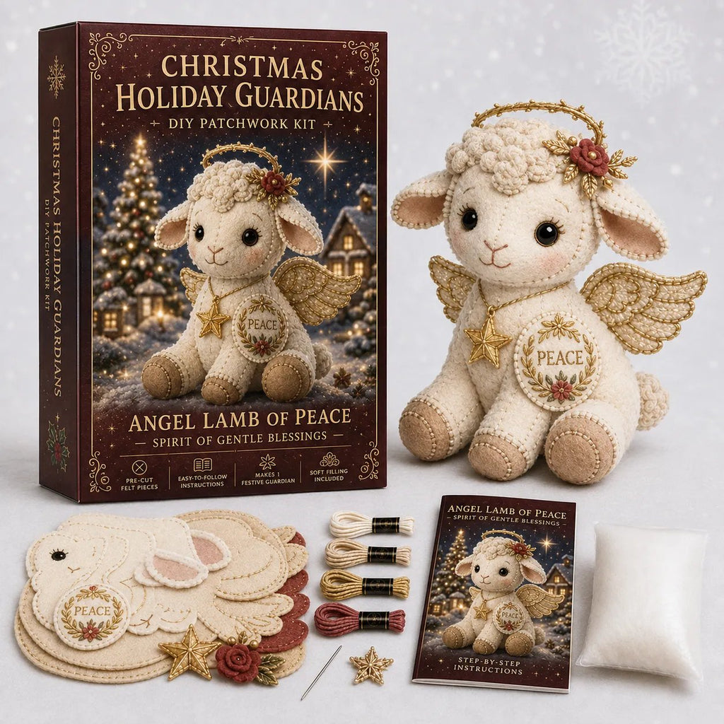 Beginner-Friendly Christmas Holiday Guardian Felt Patchwork Kit Collection