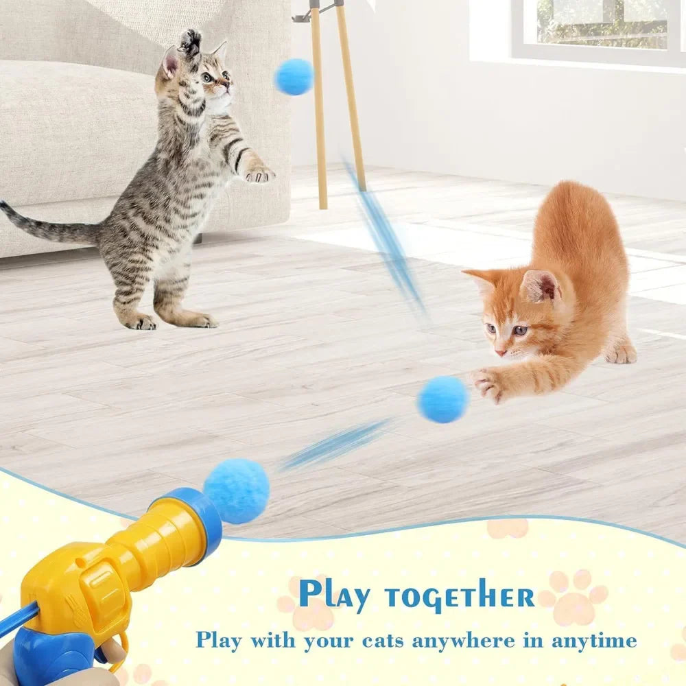 Pompom Launcher Cat Toy