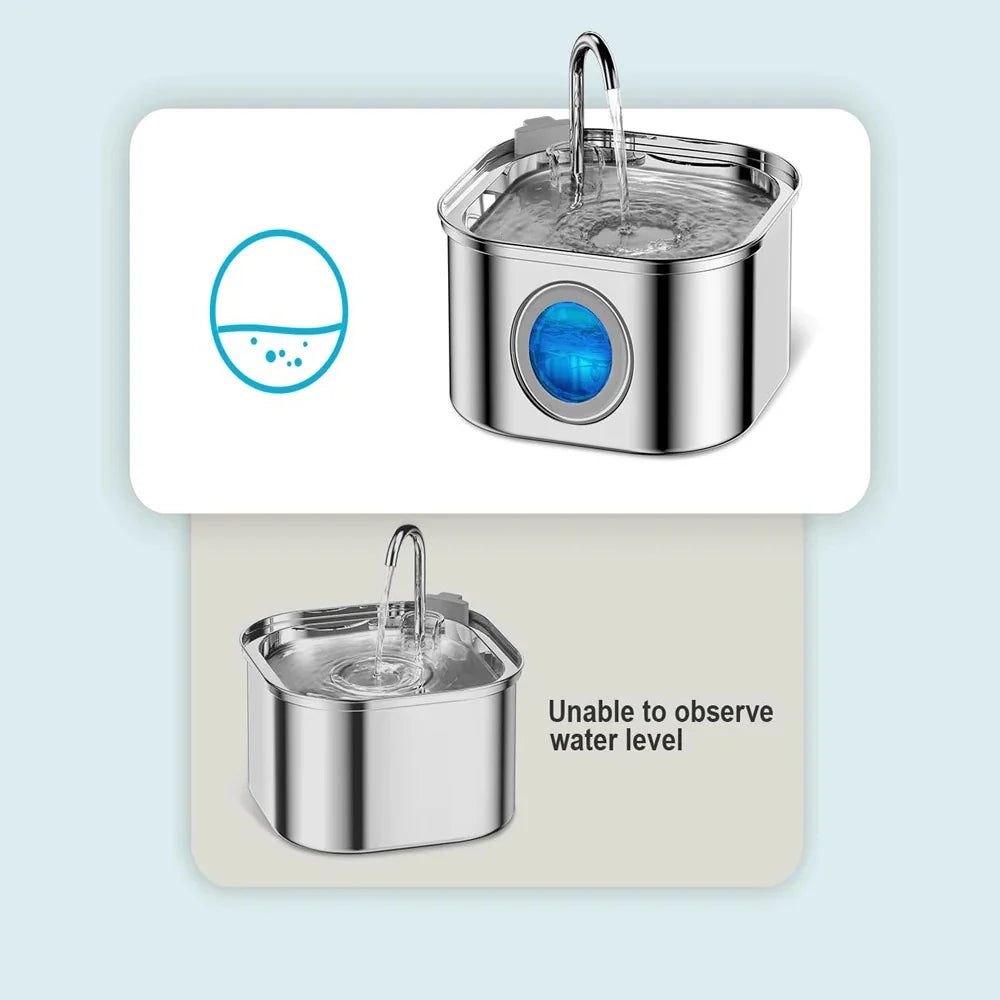 3.2L Stainless Steel Pet Water Fountain