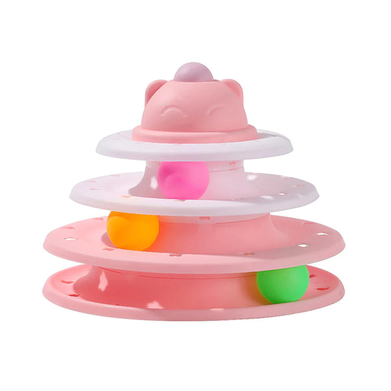 Cat Toy Tower with Tracks