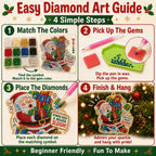 Beginner-Friendly Funny Christmas Pearl Diamond Art Ornament DIY Kit