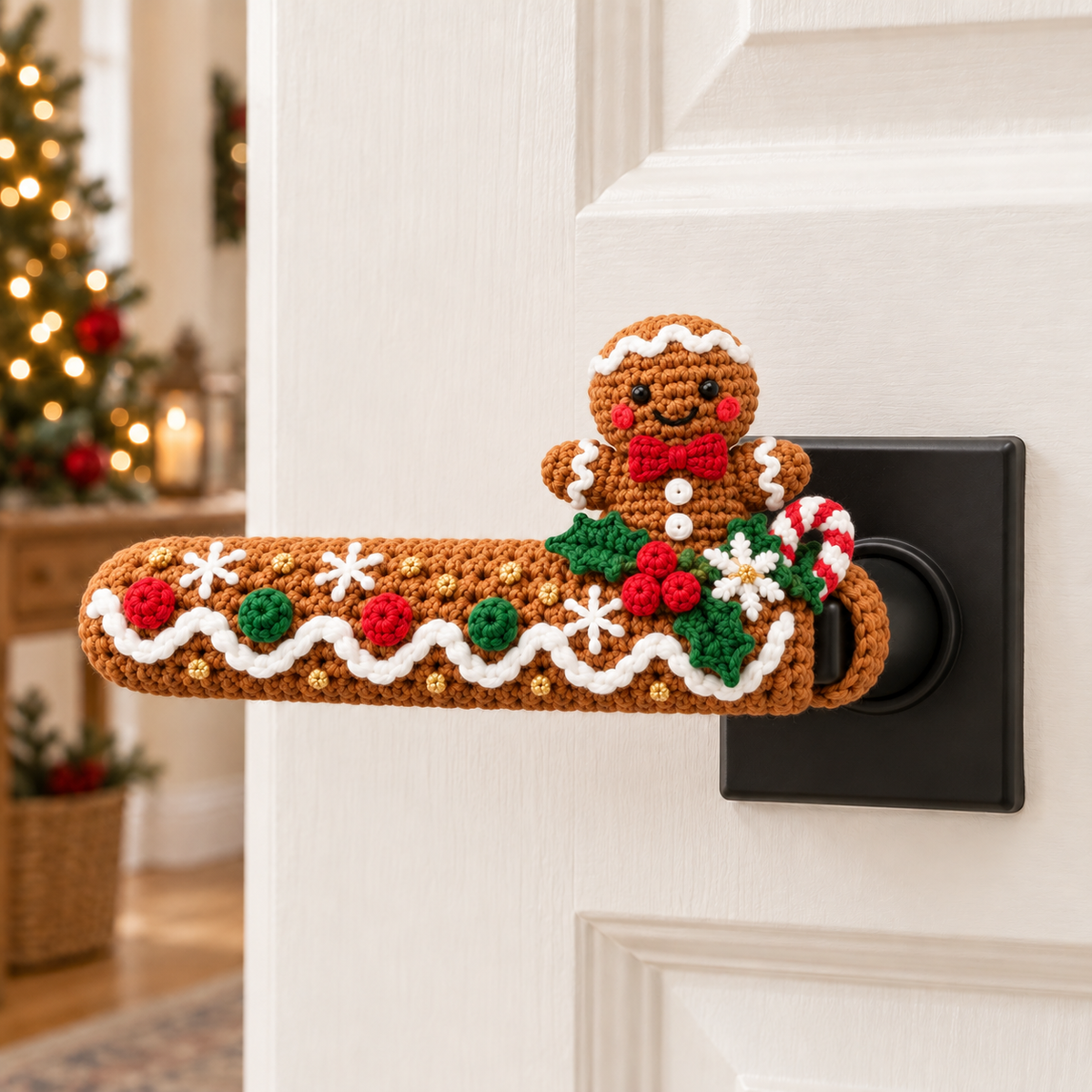 Handcrafted Holiday Friends Door Handle Covers