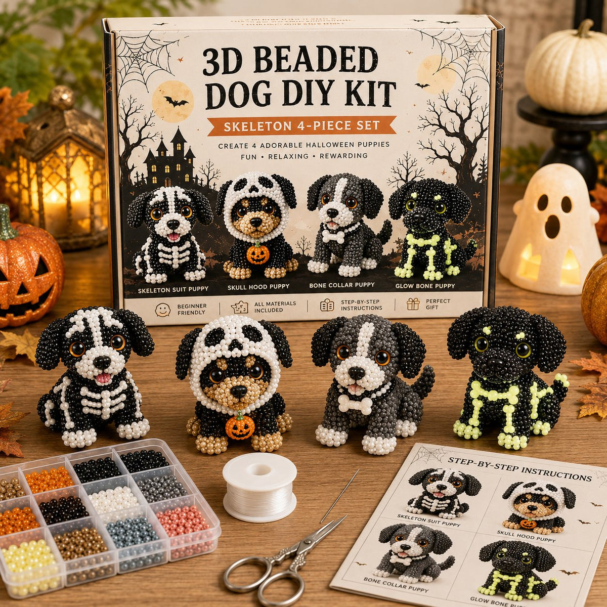 3D Beaded Dog DIY Craft Kit