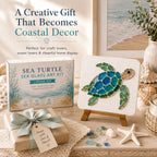 DIY Sea Glass Mosaic Art Kit – Create Beautiful Ocean-Inspired Artwork with Colorful Glass Pieces, Coastal Home Decor & Creative Handmade Gift