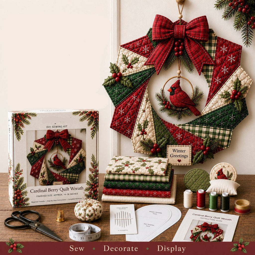 Christmas Fabric Wreath DIY Kit