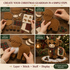 Beginner-Friendly Christmas Holiday Guardian Felt Patchwork Kit Collection