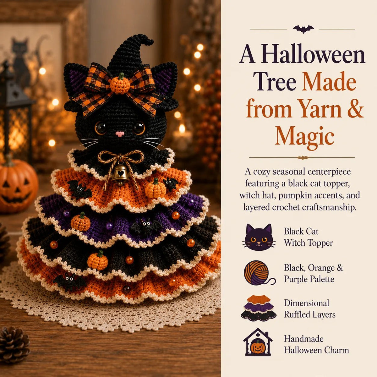 Halloween Crochet Tabletop Decor DIY Kit