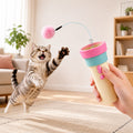 MirokenOne-Click Electric Cat Teaser Launcher for Indoor Cats - Chase & Pounce Play Without Constant Wand Waving