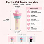 MirokenOne-Click Electric Cat Teaser Launcher for Indoor Cats - Chase & Pounce Play Without Constant Wand Waving