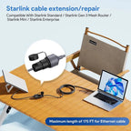 Ethernet RJ45 Adapter Connector for Starlink Gen 3/Mini