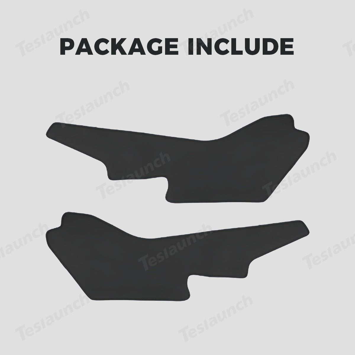Extended-Length Center Console Side Kick Protection Pads -2-Piece Napa Leather Set for Tesla Model Y Juniper 2025+