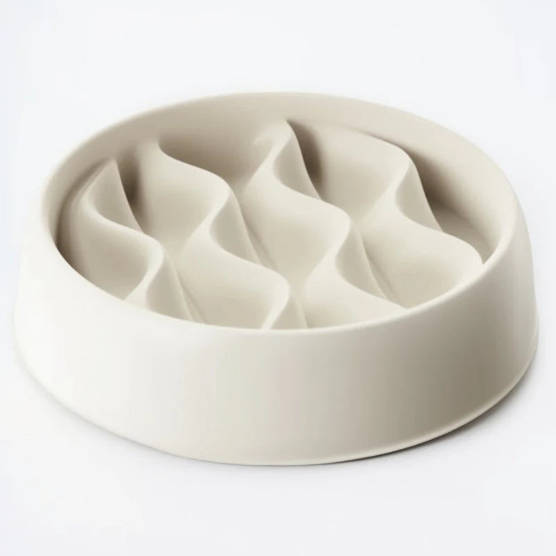 Paw Print Slow Feeder Dog Bowl