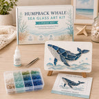 DIY Sea Glass Mosaic Art Kit – Create Beautiful Ocean-Inspired Artwork with Colorful Glass Pieces, Coastal Home Decor & Creative Handmade Gift