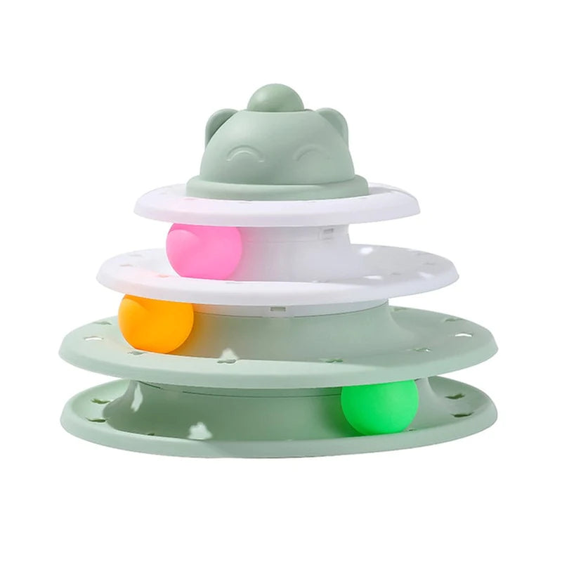 Cat Toy Tower with Tracks