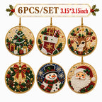 🎁6Pcs Christmas DIY Diamond Painting Ornaments Kit