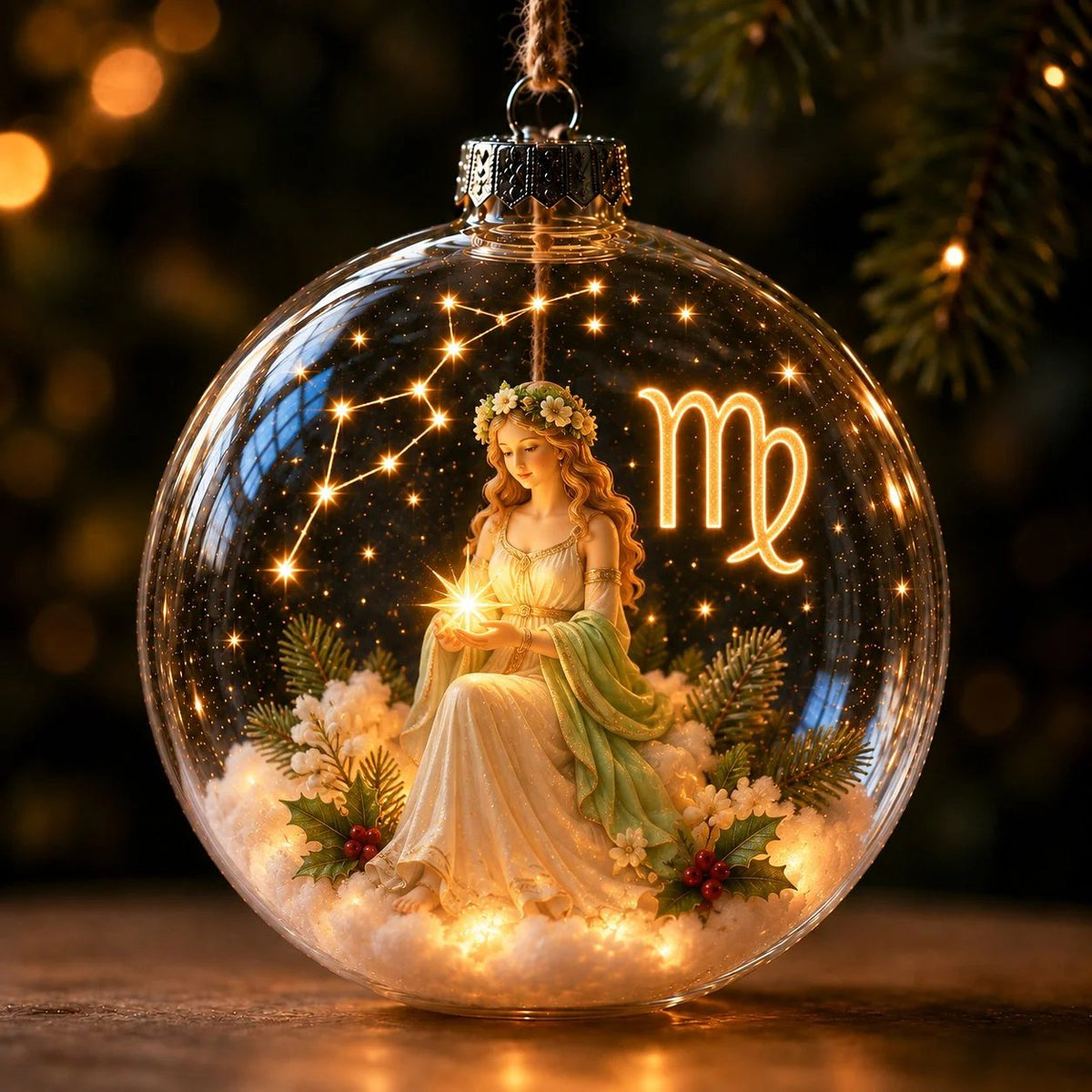 Lighted Zodiac Christmas Ornament