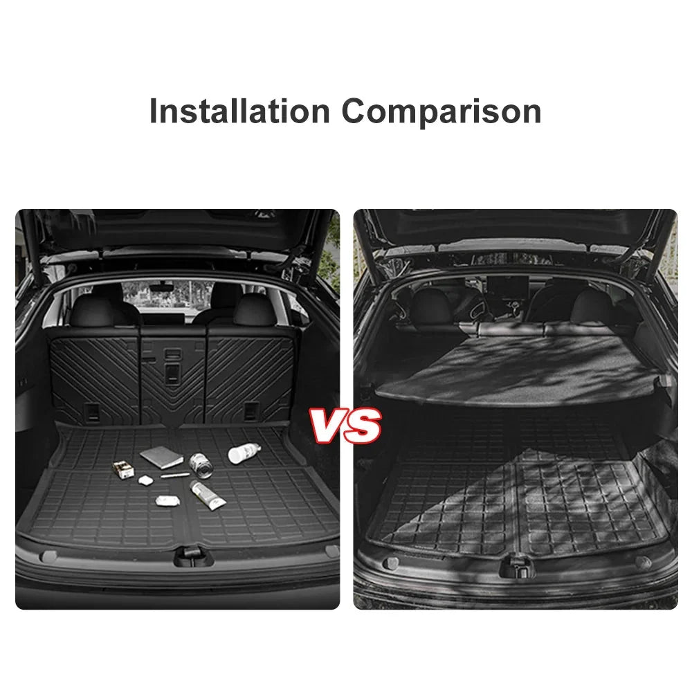 Factory Cargo Cover Board Foldable Rear Trunk Storage shock-absorbing For Tesla Model Y（2020-2024）