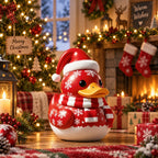 Cozy Christmas Duck Figurine