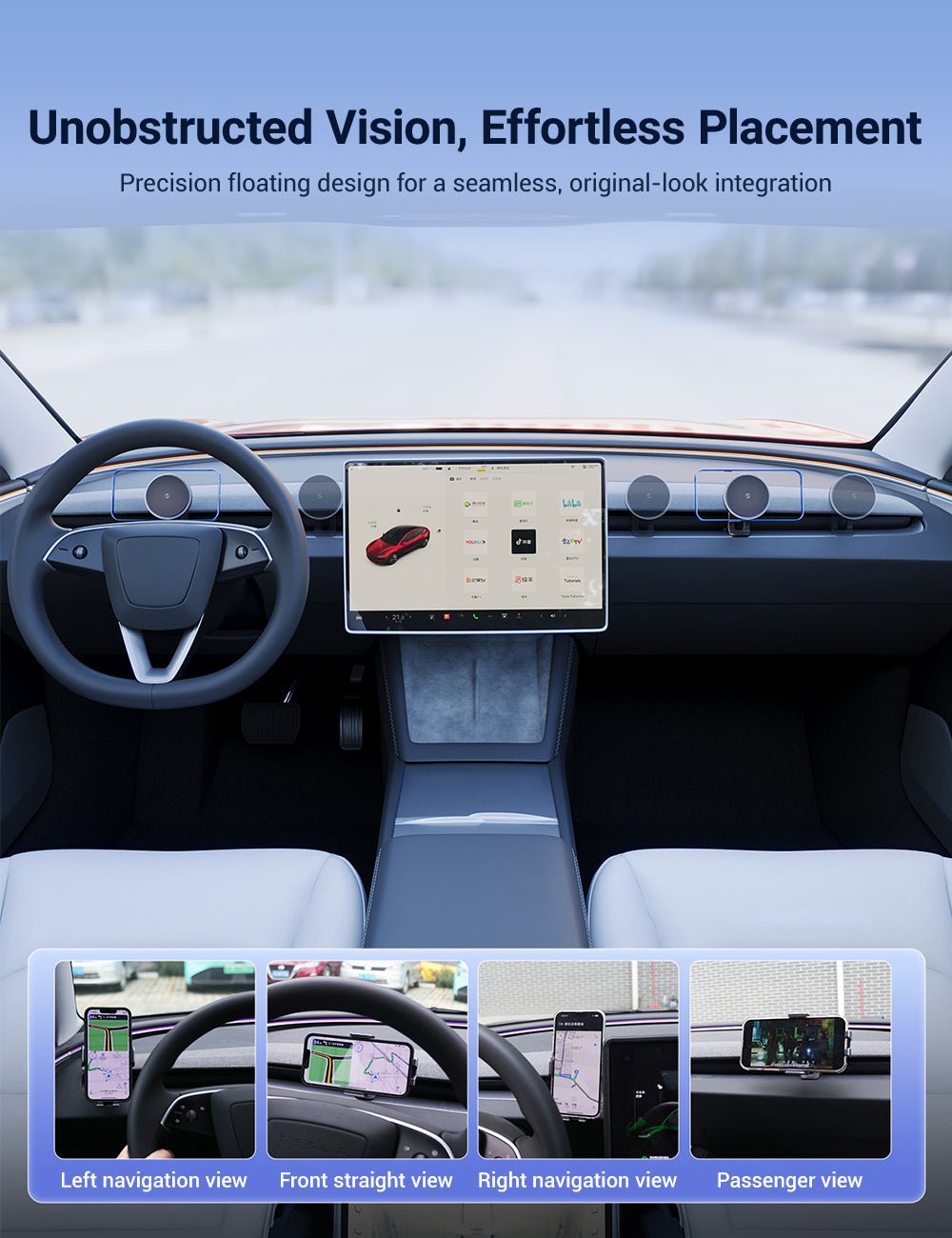 Flexible Phone Holder for Model 3 Highland & Model Y Juniper | Miroken