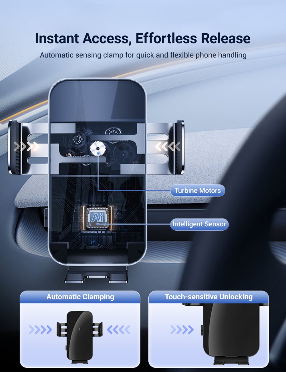 Flexible Phone Holder for Model 3 Highland & Model Y Juniper | Miroken