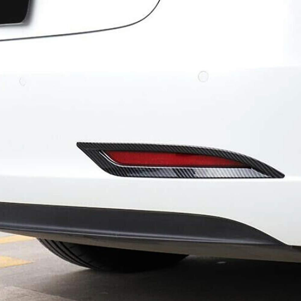 Fog Light Rear Taillights Cover For Model 3/Y Protective Film Covers (Carbon Fiber Pattern ABS) (1 pair) (2017-2023)