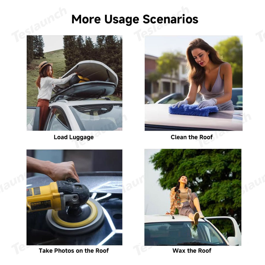 Foldable Car Door Step with Safety Hammer for All Cars