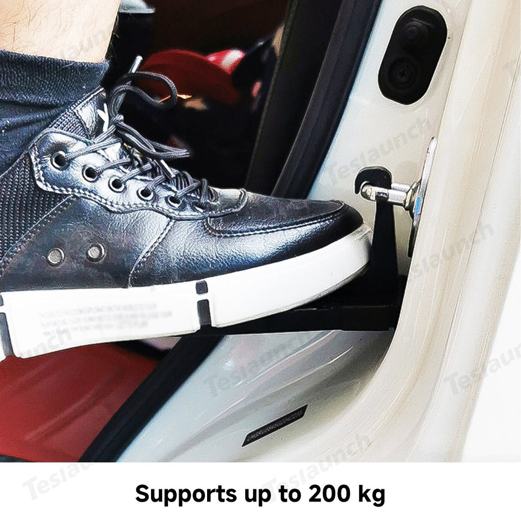 Foldable Car Door Step with Safety Hammer for All Cars
