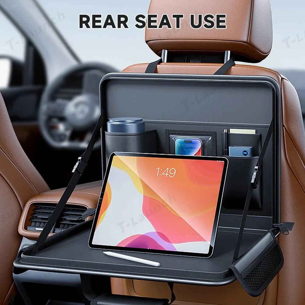Foldable Multi-Use Steering Wheel & Backseat Tray – Universal Fit for All Cars