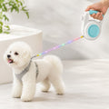 MirokenRechargeable Light-Up Retractable Dog Leash for Night Walks - Helps Small Dogs Stay Visible & Easy to Control