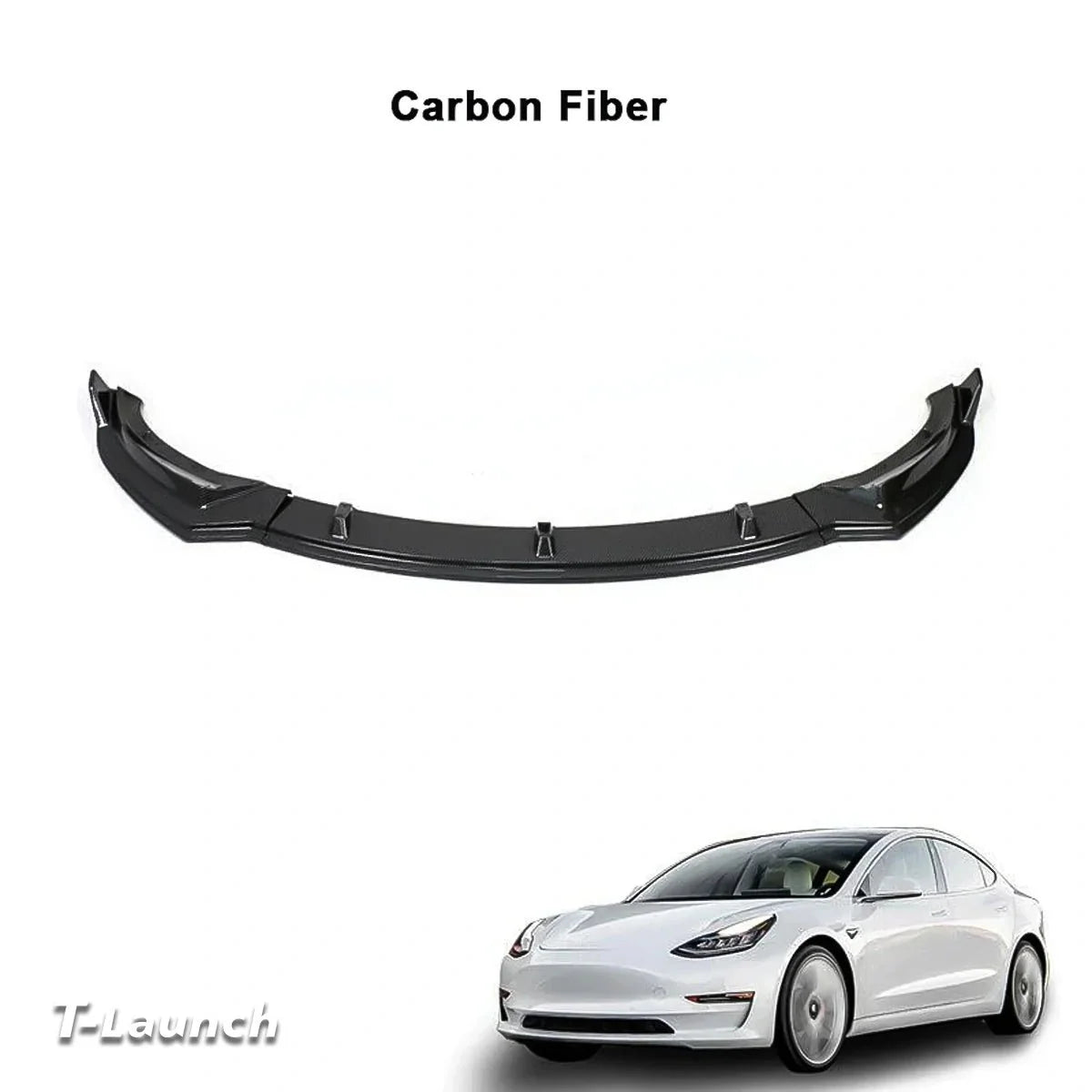 Front Bumper Lip Kit For Tesla Model 3 (2017-2023)