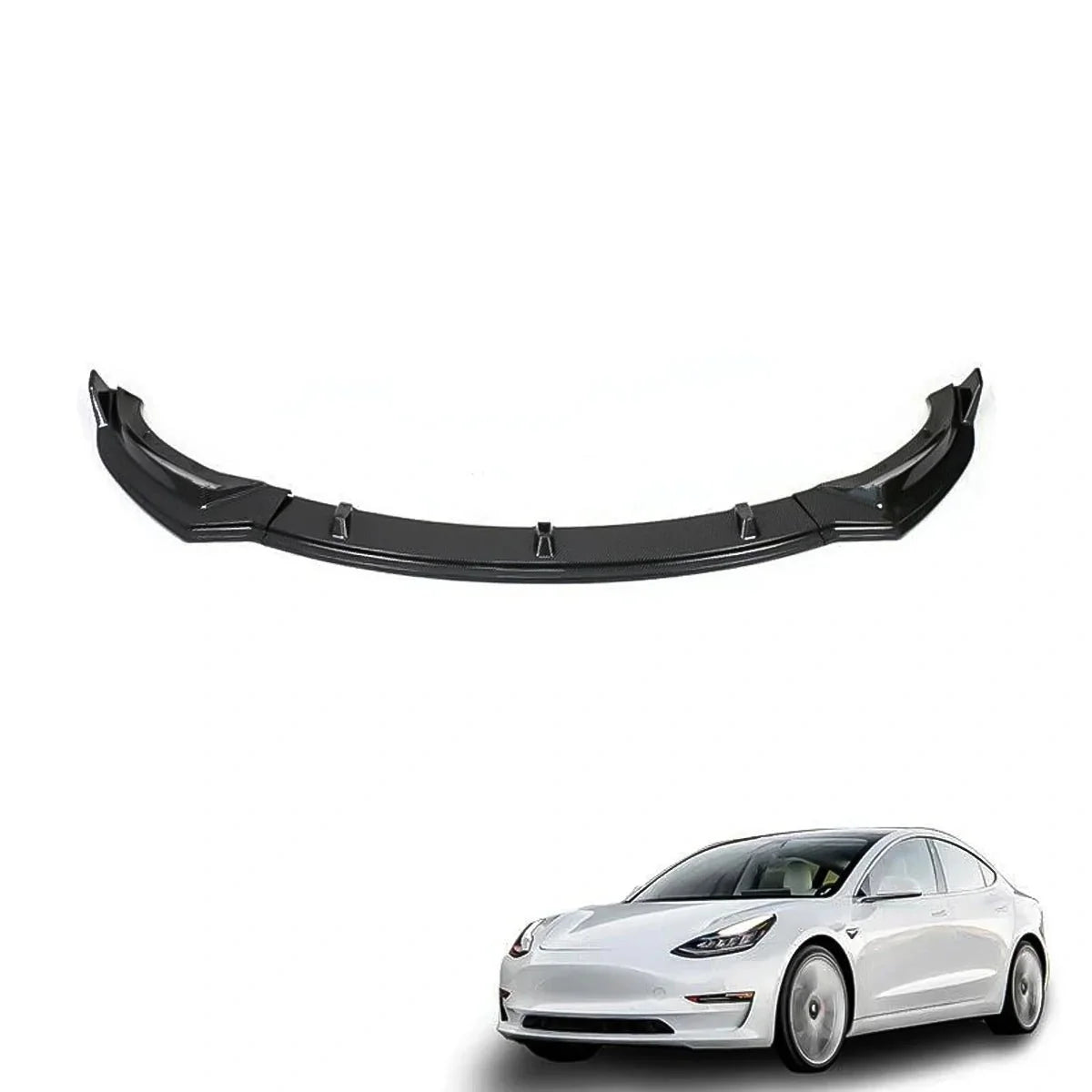 Front Bumper Lip Kit For Tesla Model 3 (2017-2023)