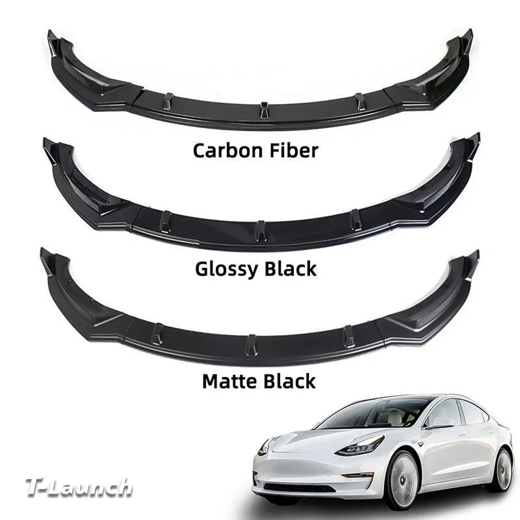 Front Bumper Lip Kit For Tesla Model 3 (2017-2023)