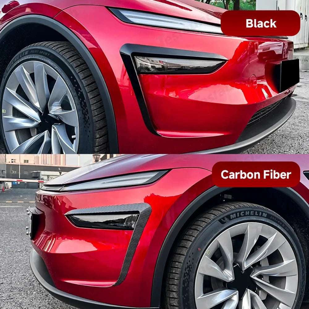 Front Fog Light Canard Trim Covers for Tesla Model Y Juniper 2025+