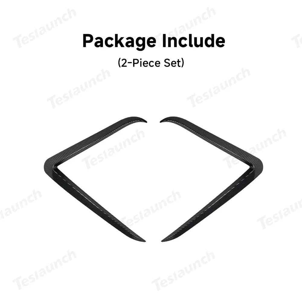 Front Fog Light Canard Trim Covers for Tesla Model Y Juniper 2025+