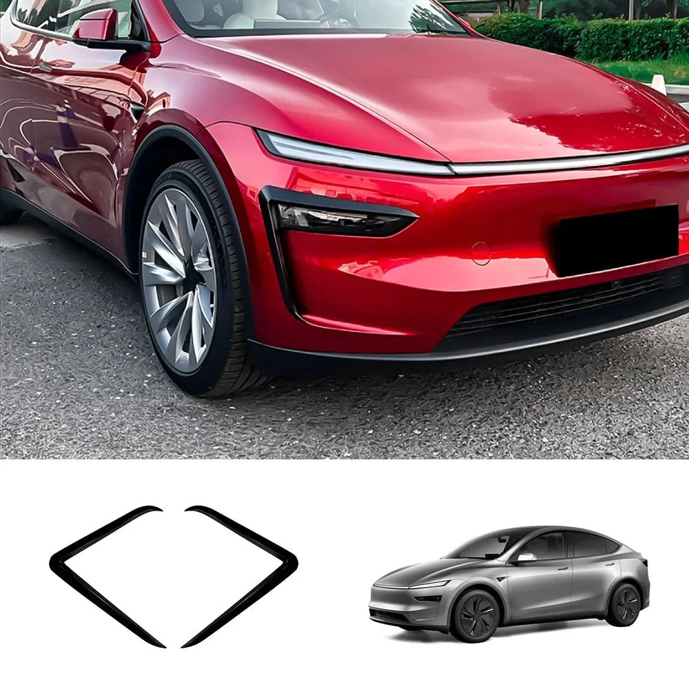 Front Fog Light Canard Trim Covers for Tesla Model Y Juniper 2025+