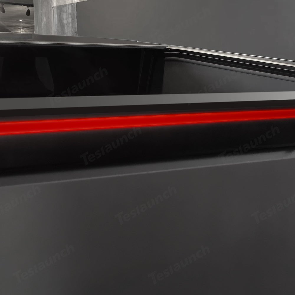 Front Light Bar & Taillight DIY Black Vinyl Wrap Kit for Tesla Cybertruck