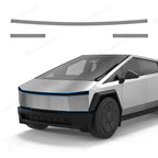 Front Light Bar & Taillight DIY Black Vinyl Wrap Kit for Tesla Cybertruck