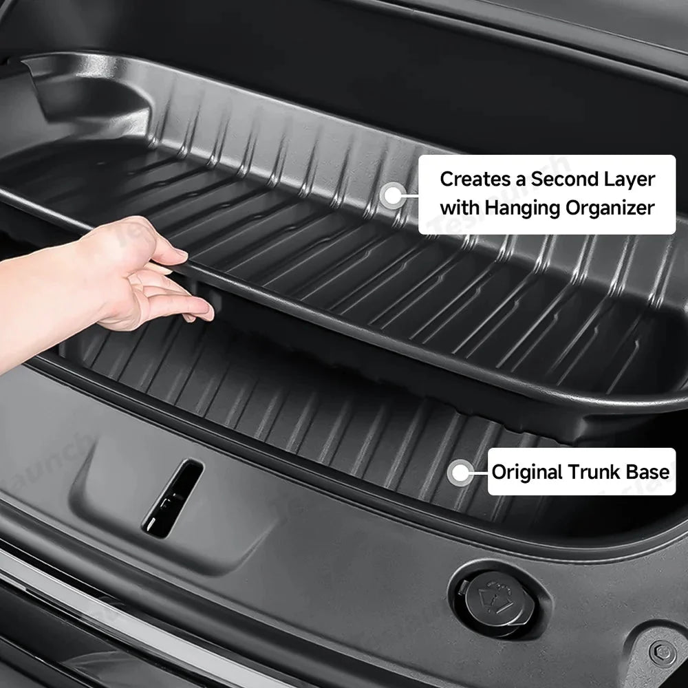 Front & Rear Trunk Shelf Storage Boxes for Tesla Model Y Juniper 2025+