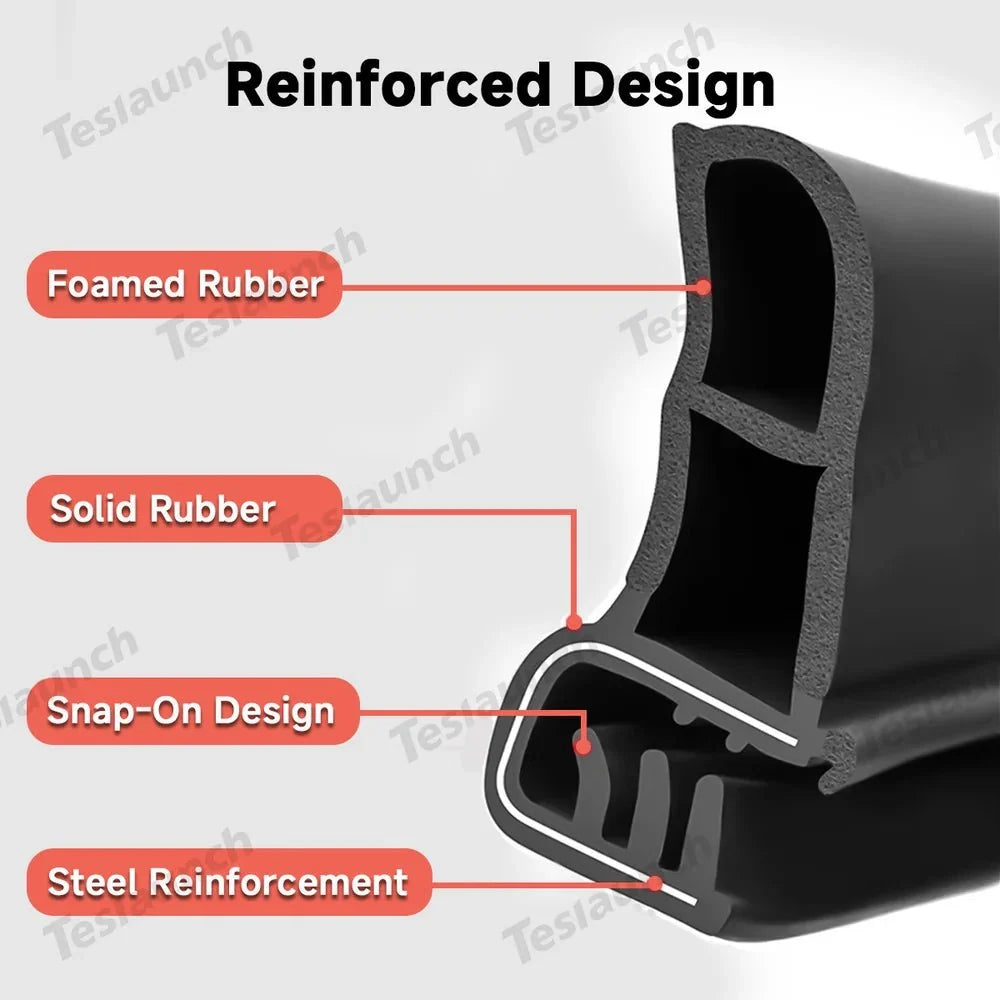 Front Trunk Cowl Water Seal & Hood Weatherstrip for Tesla Model 3 Highland / Model Y 2021+