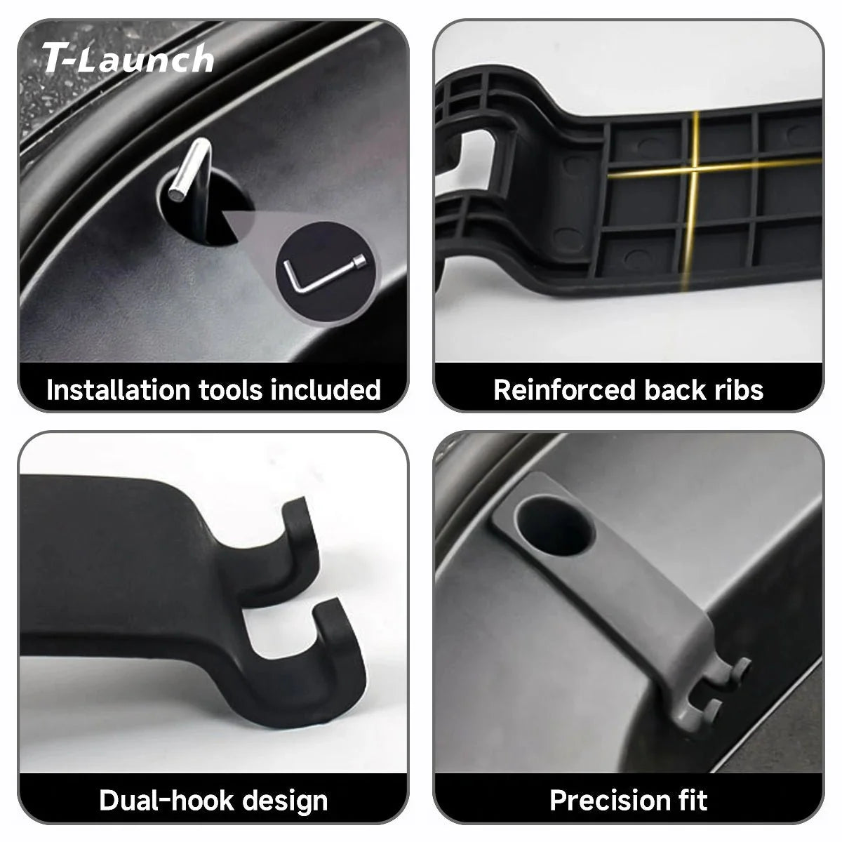 Frunk Bolt Cover & Hook Holding Clips For Tesla Model 3 (2021-2023)