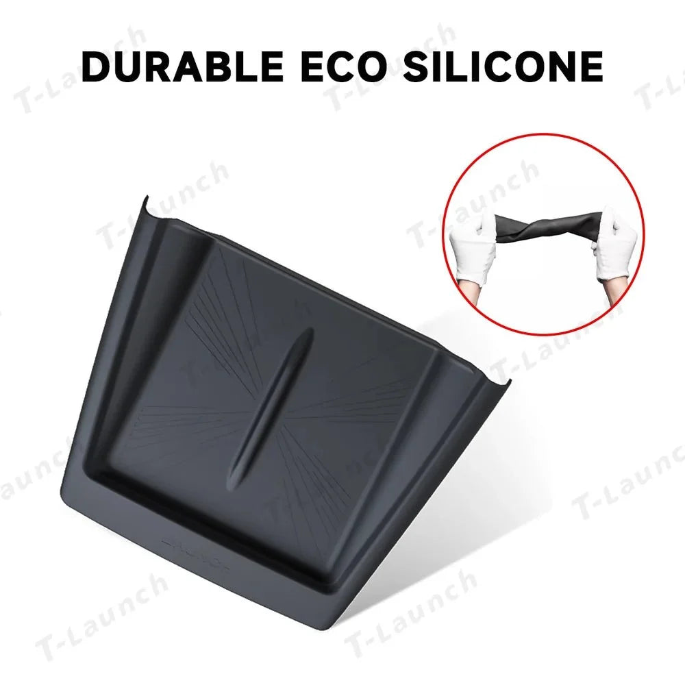 Full-Cover Non-Slip Silicone Wireless Charging Area Mat for Tesla Model 3 Highland Standard 2025+