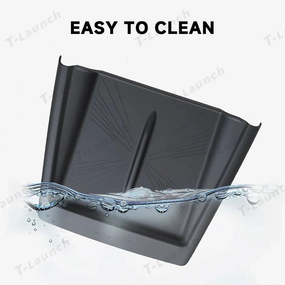 Full-Cover Non-Slip Silicone Wireless Charging Area Mat for Tesla Model Y Juniper 2025+ / Model 3 Highland 2024+