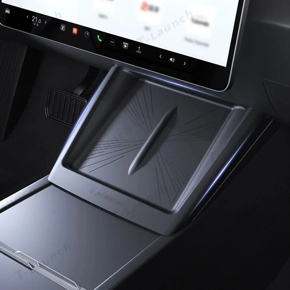 Full-Cover Non-Slip Silicone Wireless Charging Area Mat for Tesla Model 3 Highland Standard 2025+